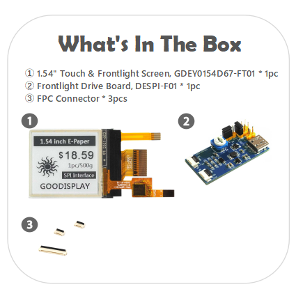 EPD with Front-light Driver Board