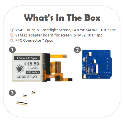 EPD with STM32 adapter board