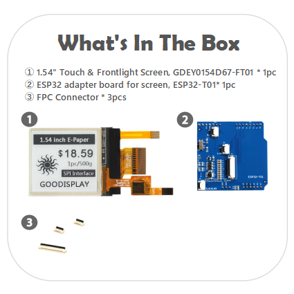 EPD  with ESP32 adapter board