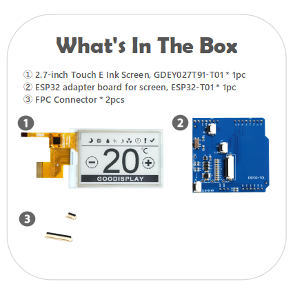 EPD with ESP32 adapter board