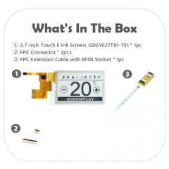 EPD with FPC Extension &Socket
