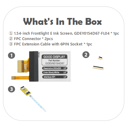 EPD with FPC Extension & Socket