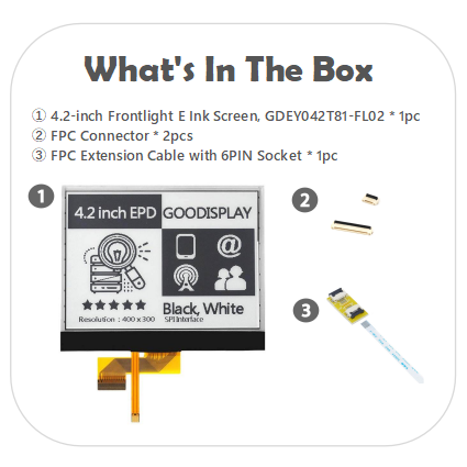 EPD with FPC Extension & Socket