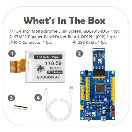 GDEY0154D67 with STM32 Demo Kit