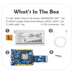 GDEM0266T71WT with ESP32 Demo Kit