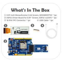 GDEM0097T61 with ESP32 Demo Kit