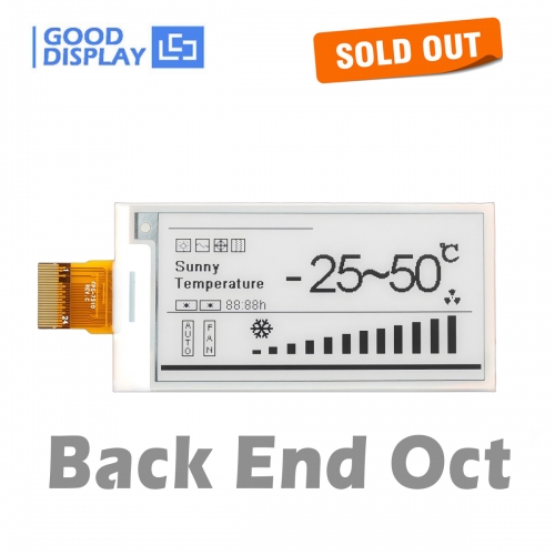 Industrial-Grade 2.66" E Ink Display | Wide Temperature Range (-25℃ to 50℃) | High-Performance EPD Solution