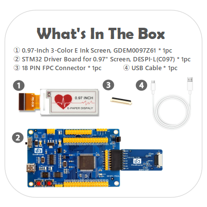GDEM0097Z61 with STM32 Demo Kit