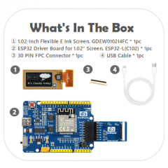 GDEW0102I4FC with ESP32 Demo Kit