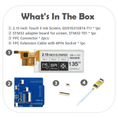 GDEY0213B74-T11 with STM32 Adapter Board