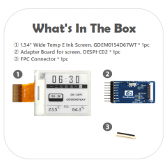 GDEM0154D67WT with Adapter Board