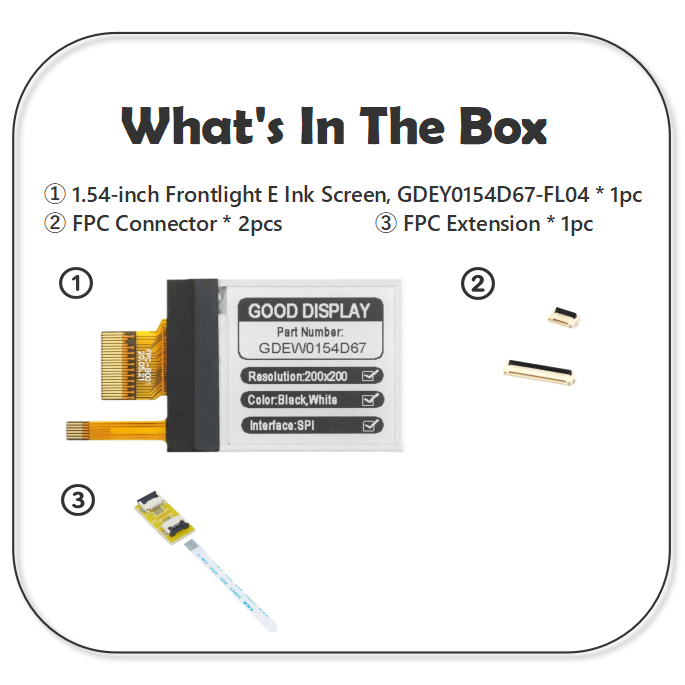 EPD with FPC Extension & Socket
