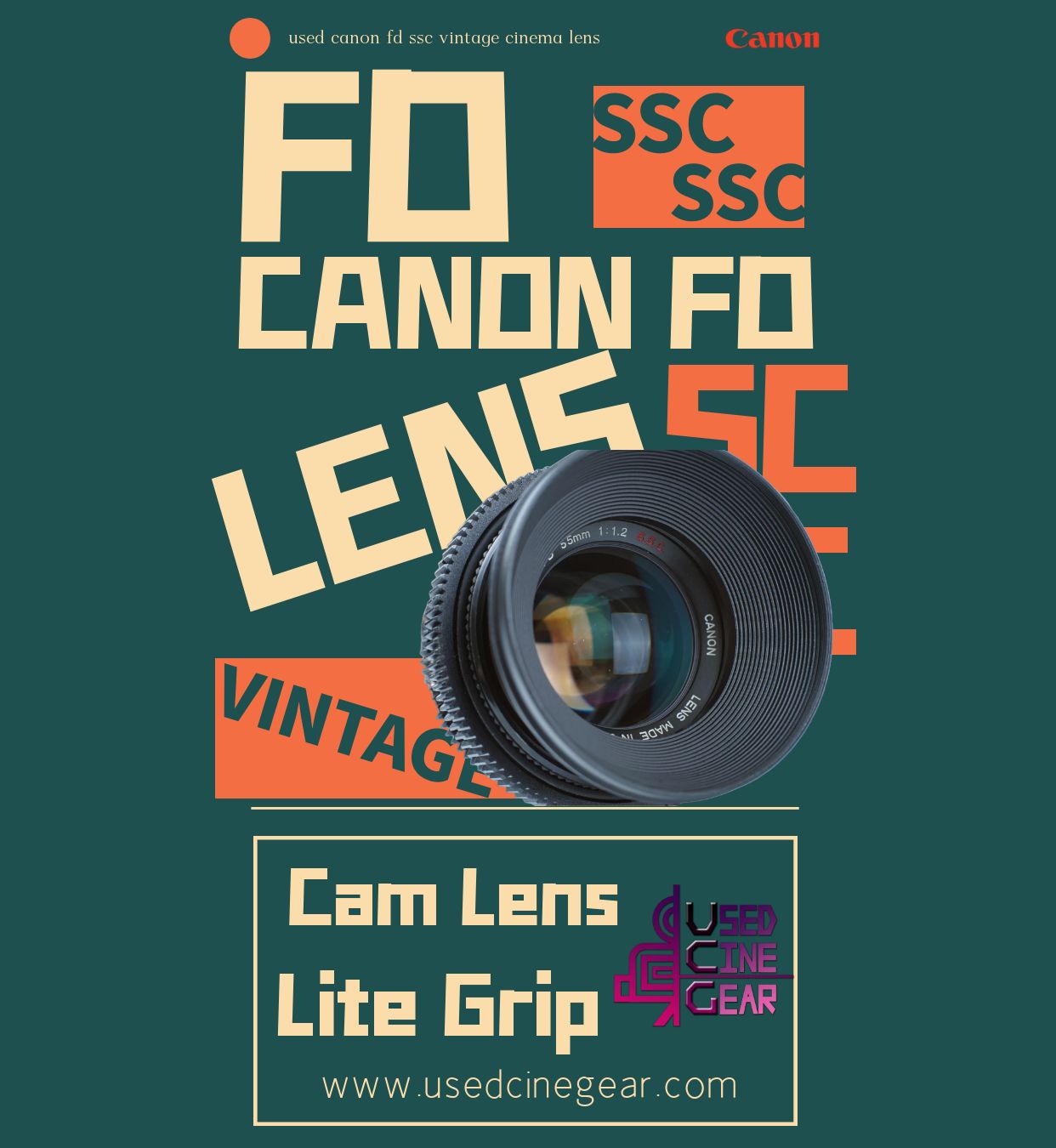 Canon FD SSC&SC Cine-Mod Lenses Kit