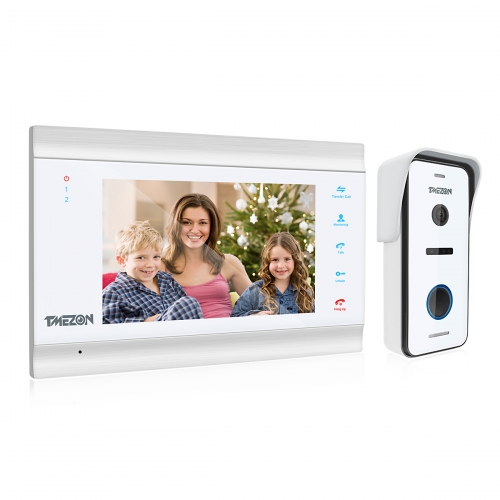 TMEZON Video Doorbell AHD 1080P Home Security System with 7 Inch LCD TFT, IR Night Vision, 2 Way Talk, Snapshot & Record