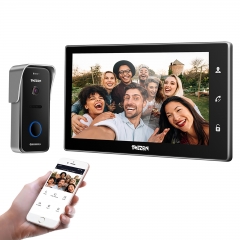 TMEZON 1080P Visiophone WiFi Vidéo Interphone connecté au Smartphone