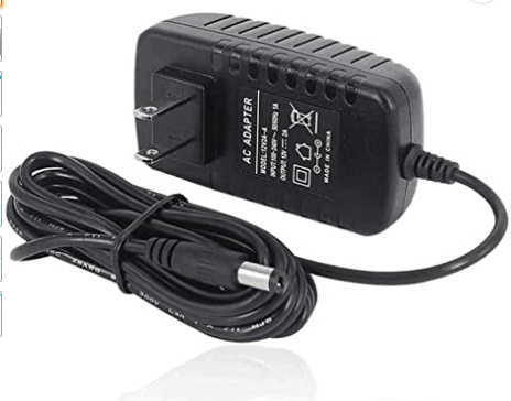 TMEZON 12 Volt 2A Power Adapter Supply AC to DC 2.1mm X 5.5mm Plug 12v 2 Amp Power Supply, Wall Plug Extra Long 8 Foot Cord