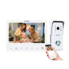 TMEZON TUYA APP Home Intercom System WiFi Smart IP Video Doorbell 7 Inch with 1080P Wired Doorbell Support 1 MONITOR