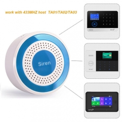 433Mhz Wireless Siren Alarm Sensor for WiFi GSM Alarm System Strobe Siren