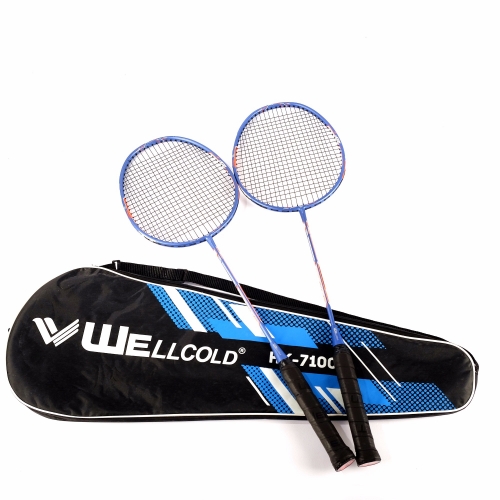 Wellcold carbon and aluminum high quality badminton rackets 7100