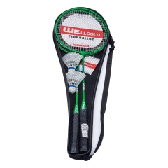 Wellcold cheap steel badminton racket sets 102L