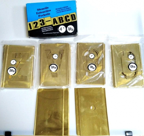 IMPA 613131-613160 MST STENCIL LETTER & FIGURE SET