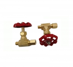 IMPA 752106-752111 MST NEEDLE VALVE STRAIGHT BRASS, W/RING NUT&MALE END