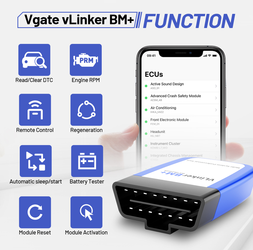 Vgate Vlinker Bm V Elm Obd Scanner Bluetooth Wifi Obd Car Diagnostic Tools For Bmw