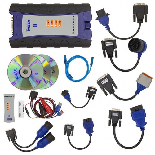 NEXIQ 2 USB Link +Diesel Truck Bluetooth Diagnostic Tool With All Adapters