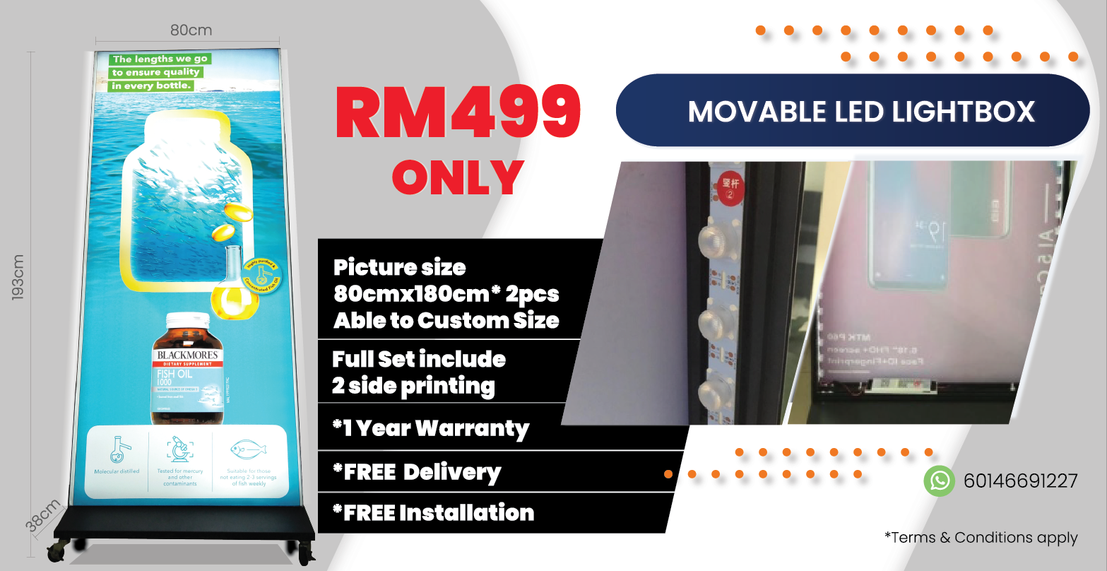 Movable LED Lightbox Full Set