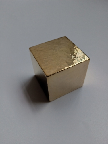 Square solid brass weight