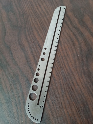304 stainless steel multi-function ruler 23cm