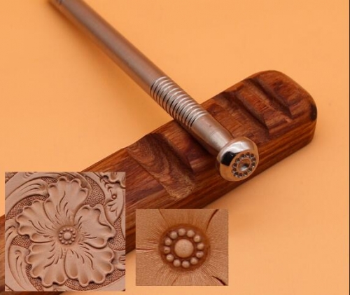 Leather Carving Flower Heart Stamp