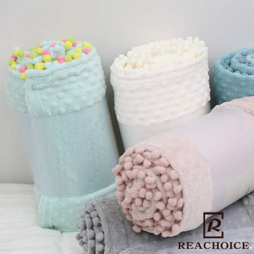 100 antipilling polyester Fleece Blanket with Tassel