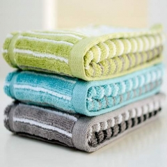 Cotton Dobby woven yarn dyed face bath towel