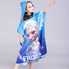 Wholesale Quick Dry Printing Microfiber Hooded Poncho Beach Towel