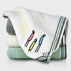 High quality gift embroidery 100% cotton face hand towel