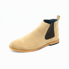 Wholesale Mens' Suede Elastic Wing Tip Dress Ankle Boots