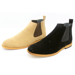Wholesale Mens' Suede Elastic Wing Tip Dress Ankle Boots