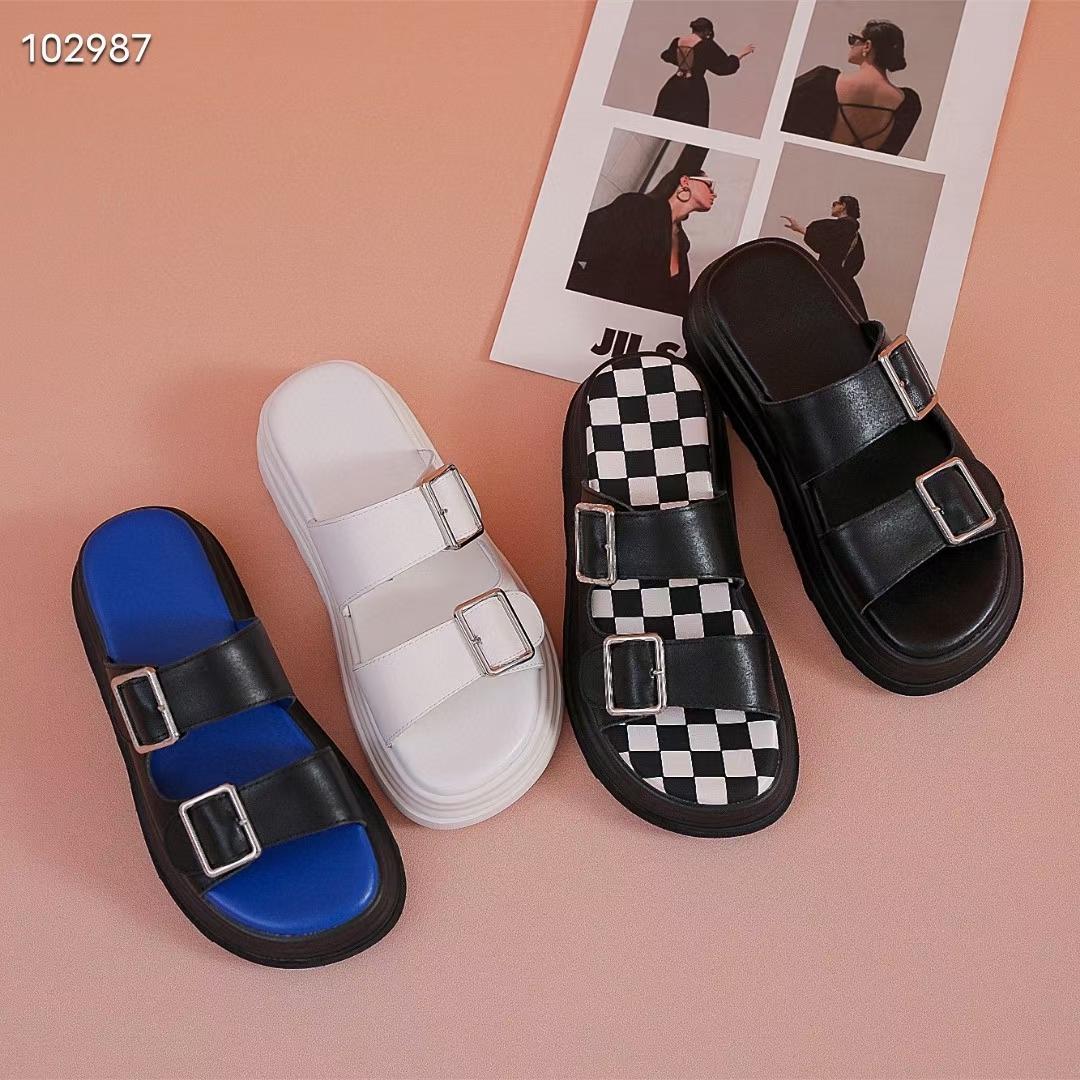 Women's Casual Flip Flops Women Square Toe Flat Slippers Beach Sandals Woman  Weave Shoes Ladies Female Slides Fashion Slipper - AliExpress