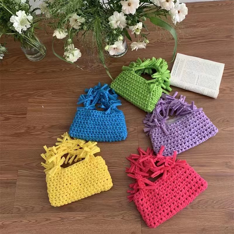 MZY Fabric Handmake Woven Customized Colorful handbag Women's handbag production tote bags Girls Handbag Manufacturer