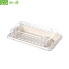 EG-0.4 Disposable Biodegradable Food Tray With Lid For Sushi Meat