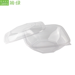 Fruit Salad Bowl PLA Plastic Disposable For Crystal Clear Recycling Packaging