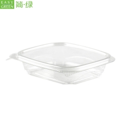 PLA Plastic Clamshell Salad Box For Bio-degradable Fruit Container