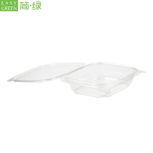 PLA Plastic Clamshell Salad Box For Bio-degradable Fruit Container