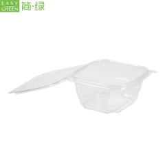 16oz(450ML)Disposable Salad Bowl PLA Plastic Disposable With Lid