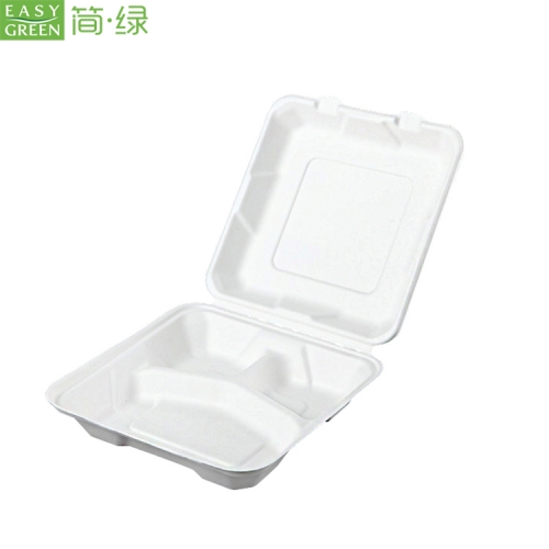 Disposable Cornstarch Clamshell Packaging Box