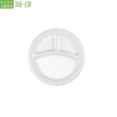 10"-3com Biodegradable Compostable Bamboo Disposable Plates