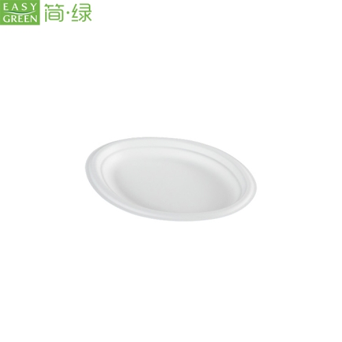 Compostable Sugarcane Oval Dinner Plates Disposable