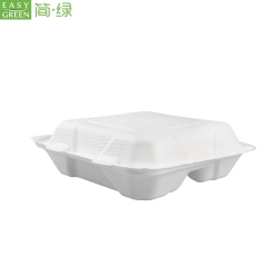 Disposable Cornstarch Clamshell Packaging Box