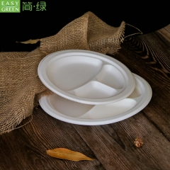 Bamboo Paper Sugarcane Dinner Plates Biodegradable